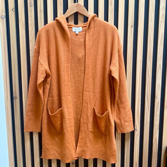 Becaal hooded open front cardigan duster - Picture 1 of 6